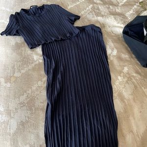 Large SHEIN maternity crop and skirt.